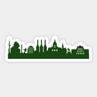 HANNOVER skyline in forest green Sticker